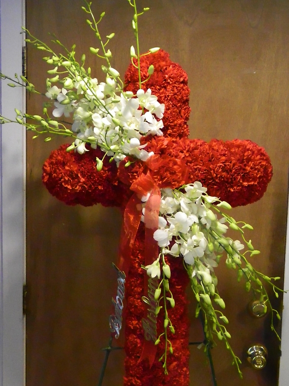 Red Carnation Cross