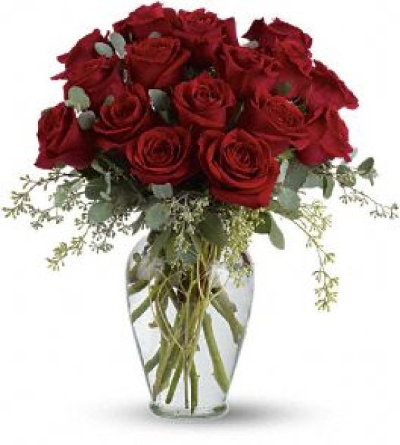 With a Full Heart - 18 Premium Red Roses