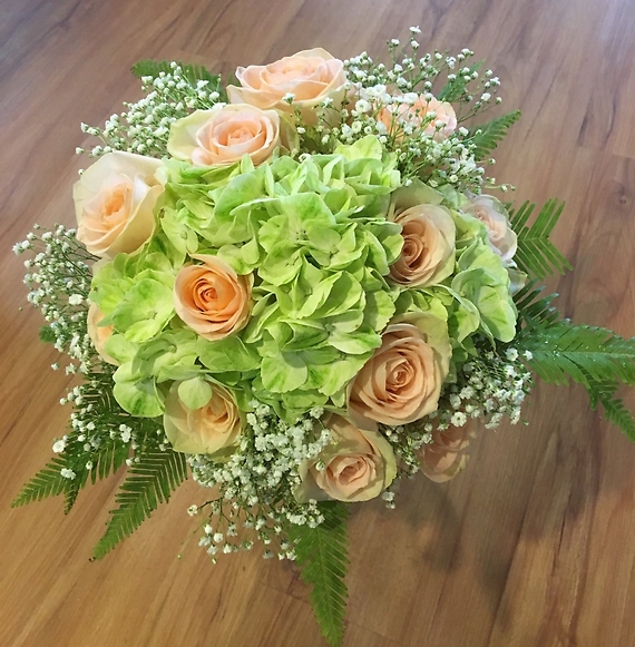 Romantic Hand Tied Bouquet..Tiffany and Mohito