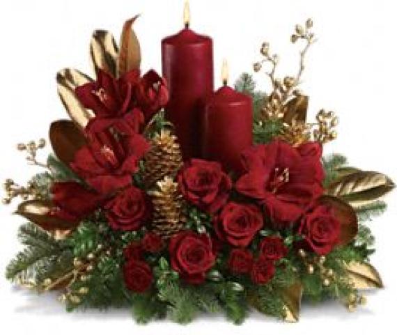 Christmas Pillar Centerpiece